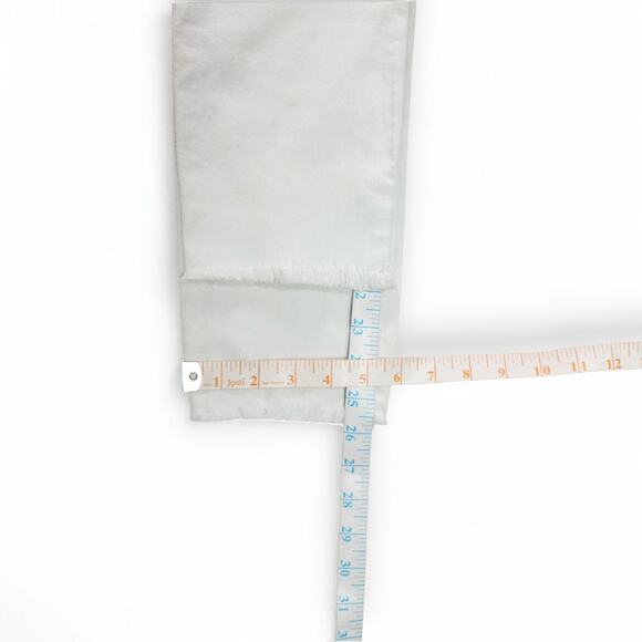 7 For All Mankind Roxanne Ankle Jeans 25x26 White Slim Fit Stretch Designer - Picture 11 of 12